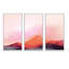 «Red Geometric Mountain and Sunset», ensemble d'art mural sur toile encadré moderne-516750274-516750269
