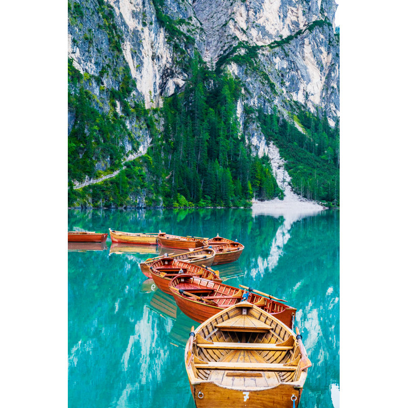 Wooden Boats On The Lake by Andrey Danilovich - Wrapped Canvas Print, 76cm H x 51cm W x 3.8cm D