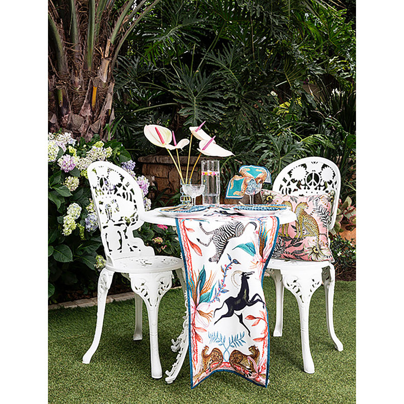 Ardmore 'Sable' Rose Cotton Table Runner, 94" x 16"