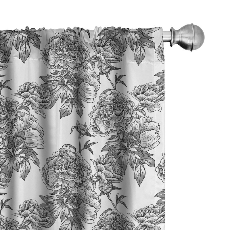 Semi-Sheer Rod Pocket Curtain Panels, 28" W x 84" L