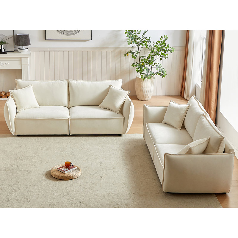 Ensemble de salon 2 pièces Leggon, Beige
