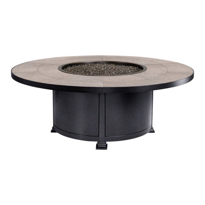 Santorini Iron Outdoor Fire Pit Table