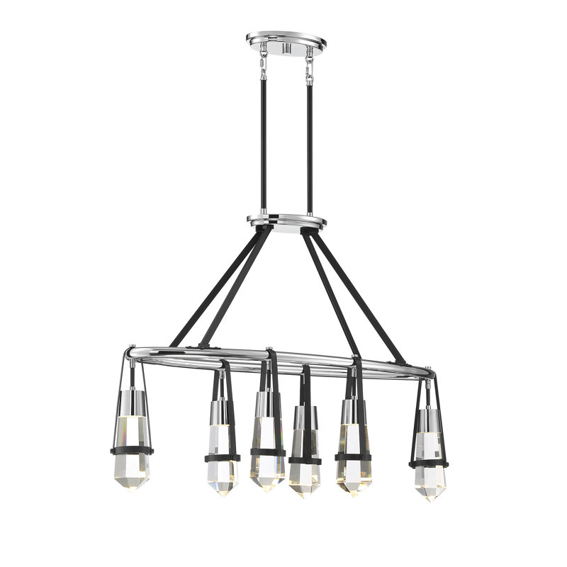 Luminaire suspendu linéaire à 6 lumières pour cuisine Kentlee