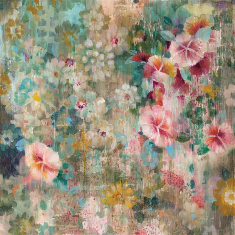 Flower Shower by Danhui Nai - Wrapped Canvas Painting, 51cm H x 51cm W