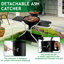 Barbecue au charbon en porcelaine avec 2 tables d'appoint