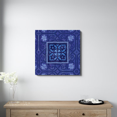 " Bold Blue Tile " Painting Print