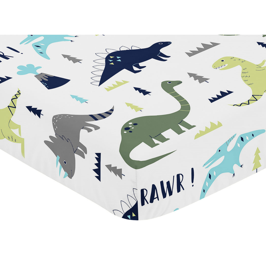 Mod Dinosaur Fitted Crib Sheet Sweet Jojo Designs