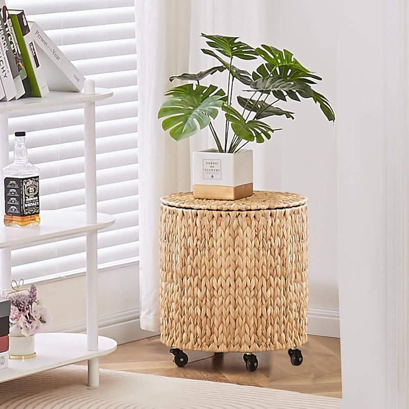 Panier à linge avec couvercle Cuaron, Naturel