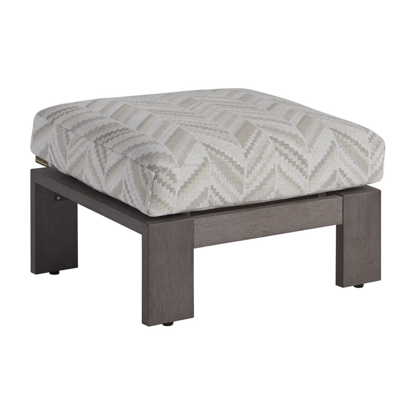 Repose-pieds en teck avec coussin Sunbrella