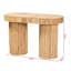 Console en rotin naturel avec base à deux colonnes Kenner, H 25,05 po x l 42,77 po x P 19,44 po