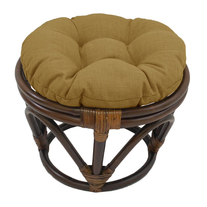 Outdoor 4'' Ottoman Seat Cushion, Wheat