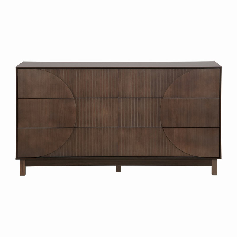 Buffet 60 "à 6 tiroirs Kira,  Brun foncé