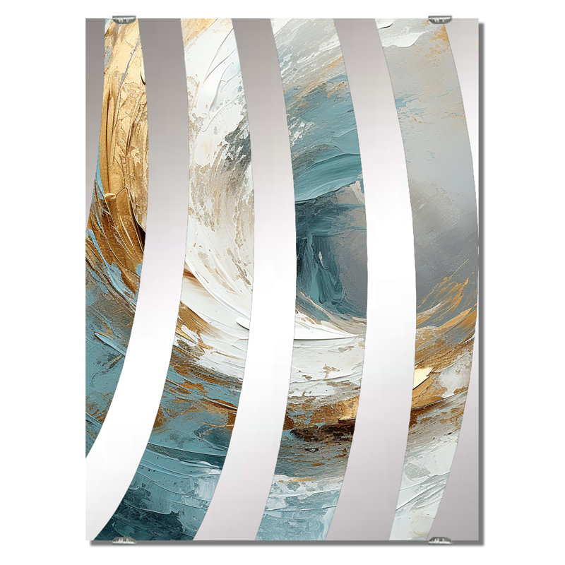 Fawaz - Miroirs muraux à spirales abstraites MIR137929, 32 po x 24 po