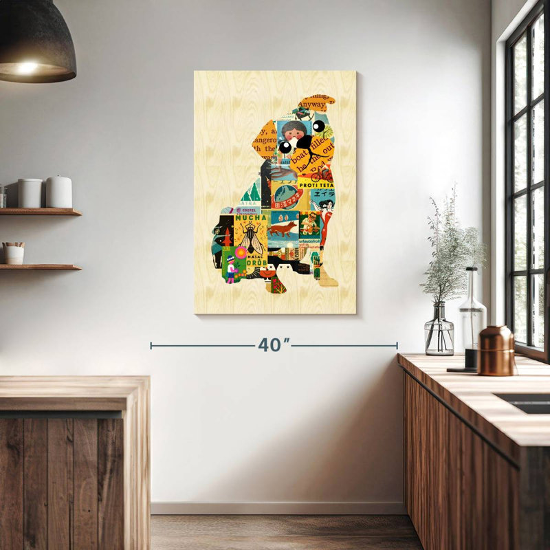 Brampt Pug Collage Dog, 39" H x 26" W