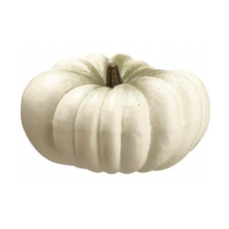 Statue d'Halloween citrouille blanche 14 po