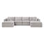 Canapé modulaire entièrement compressé de 142 po x 82 po, en forme de U avec repose-pieds, chenille rayée de luxe avec coussin moelleux en forme de nuage, sans assemblage requis, pour salon et appartement-575684342