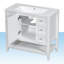 Meuble-lavabo simple 36 po avec plateau en céramique Obieze-214730136