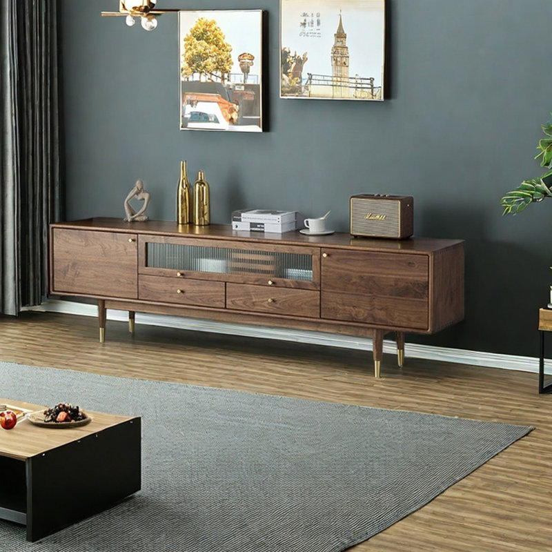 Meuble télé moderne avec rangement, 70.87"