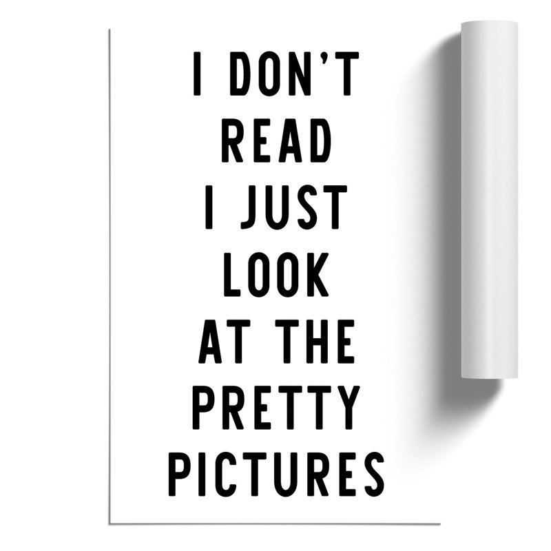 Don't Read - Frameless Print, 84cm H x 59cm W x 0.1cm D