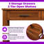 Buffet console 42 po avec 2 tiroirs de rangement et 2 tablettes ouvertes