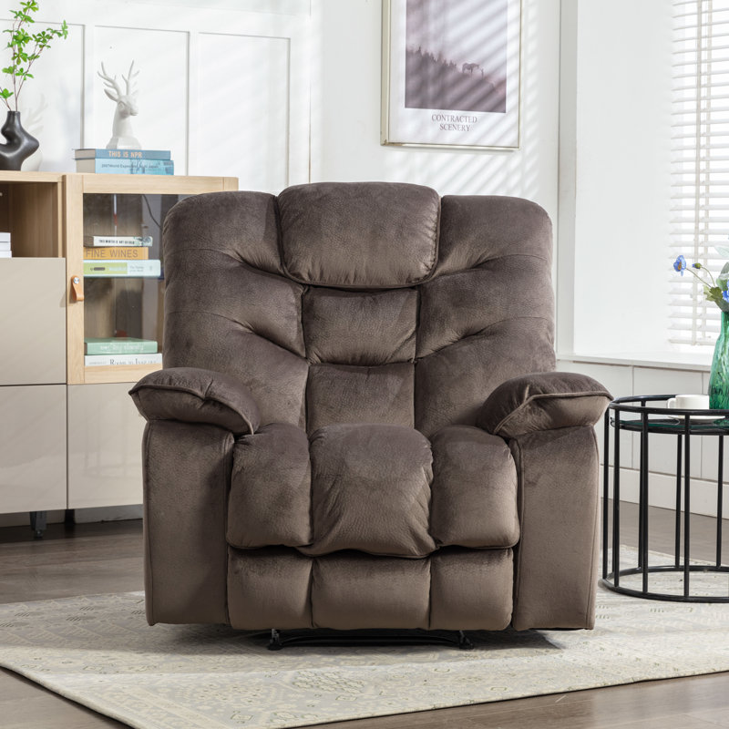 Chayden  40.2" Wide Modern Skin-friendly Microfiber Soft Heated Massage Power Recliner Chair with USB Port, Brown