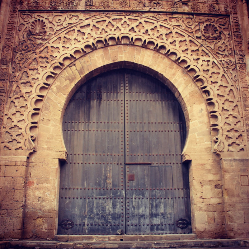 Photographie de porte marocaine sur toile Kahne par Neja_5, H 12 po x l 12 po