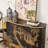 Black Hand-Painted Accent and Buffet Cabinet