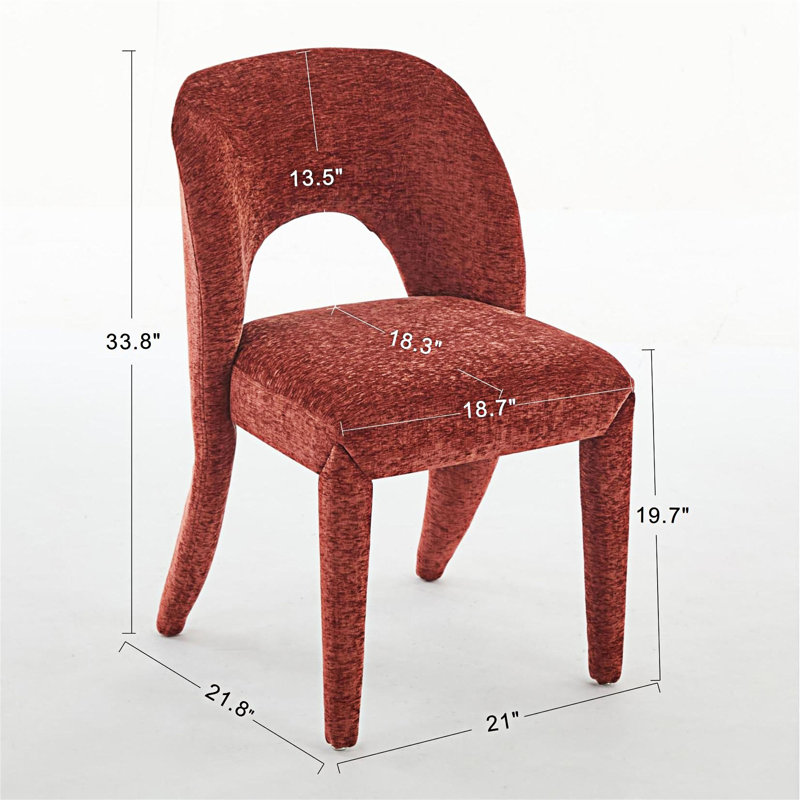 Ensemble de 2 chaises de salle à manger rembourrées, Rose