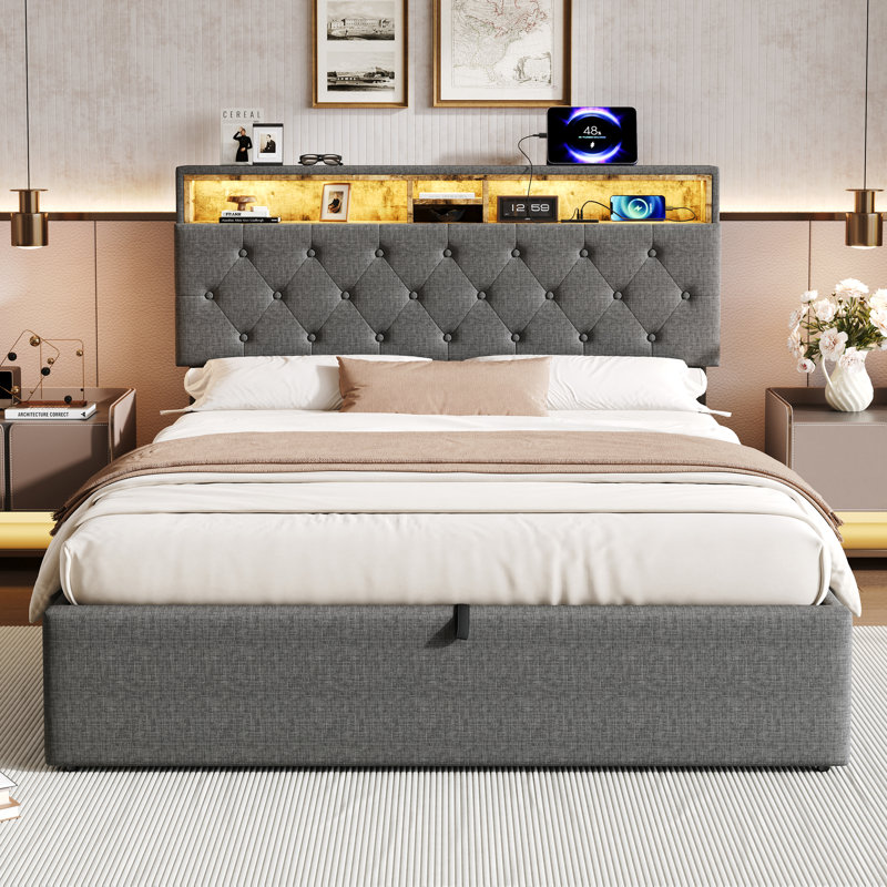Metal Ottoman Storage Bed