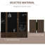 4 paravents bruns noyer, 5,5 pi de hauteur avec tableau noir pour cloisons pliantes de salon, grand, bureau