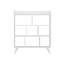 Bibliothèque moderne blanche, 6 tablettes, 35,4 x 41,3 x 11,8 pouces | 100% panneau de particules enduit de mélamine, épaisseur: 0,7 pouce | Conception scandinave, solution de rangement élégante pour la maison et le bureau, durable et élégante