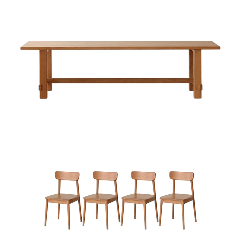 Ensemble de salle à manger rectangulaire, H 29,53 po x L 82,68 po x l 35,43 po