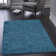 Solid Colour Shaggy Teal Area Rug