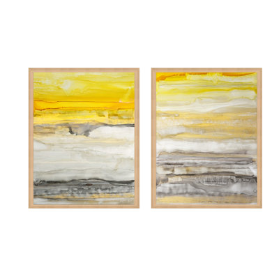 «New Sunset I / II» par Norman Wyatt Jr., ensemble de 2 reproductions d'art sur toile