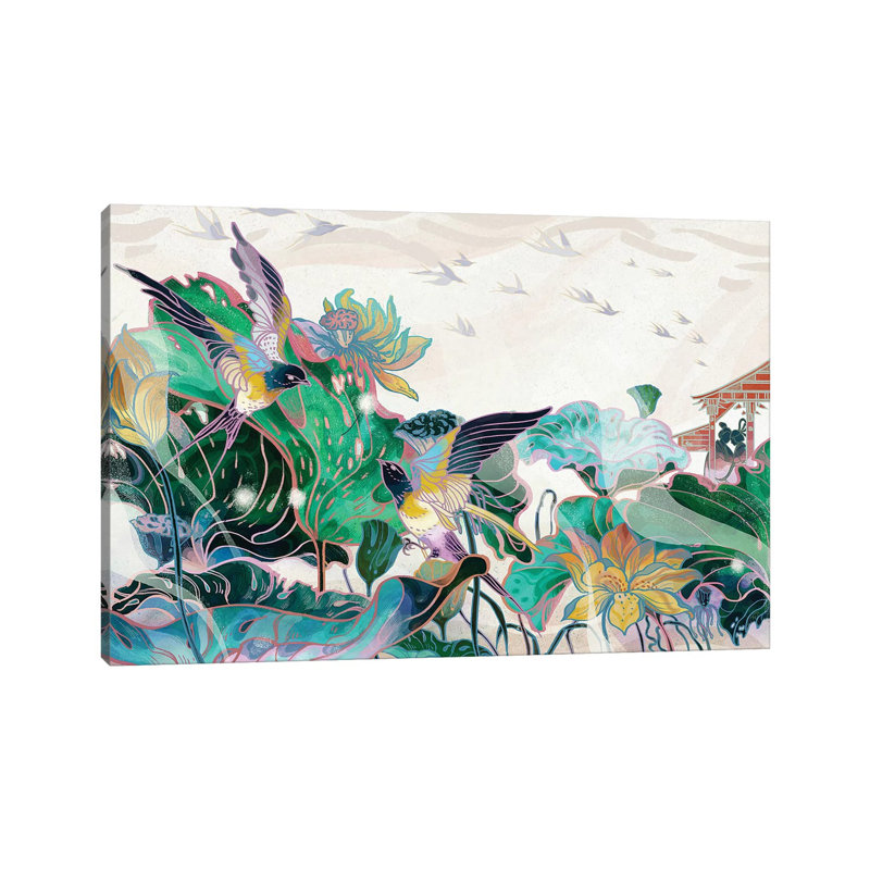 «Cowherd and Weaver» par Sija Hong, reproduction d'art sur toile encadrée, Pas de tapis, Toile tendue