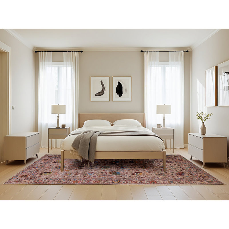 Tapis brun à motif oriental, Rectangle 5 pi x 8 pi