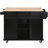 Kitchen Cart With Rubber Wood Drop-Leaf Countertop-2080231584