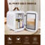 Mini réfrigérateur 4L pour chambre à coucher et soins de la peau - glacière et réchaud portable à 6 canettes, alimenté en courant alternatif / courant continu pour le camping, le dortoir, le bureau, la voiture-113753595