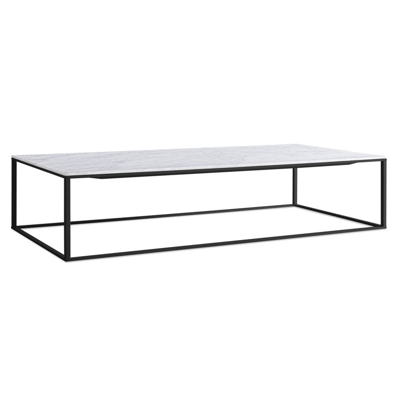 Minimalista Coffee Table, Black, 16" H x 47.5" W x 23.5" D