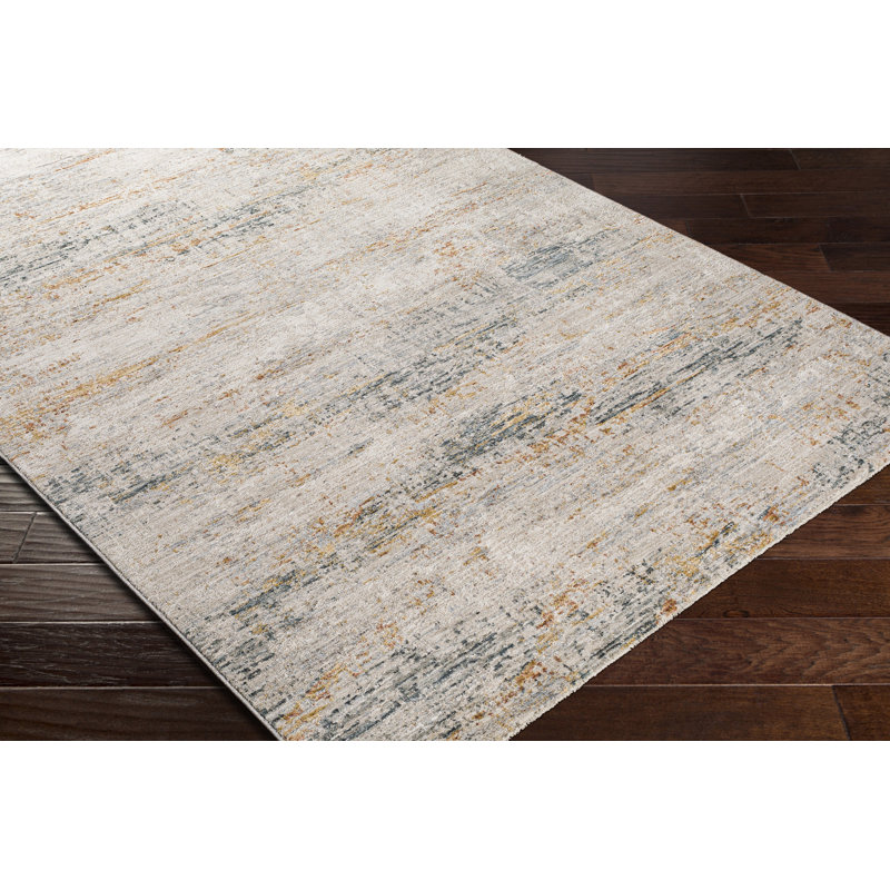 Tapis chameau / ivoire / bleu, Tapis de couloir 2 pi 7 po x 7 pi 3 po