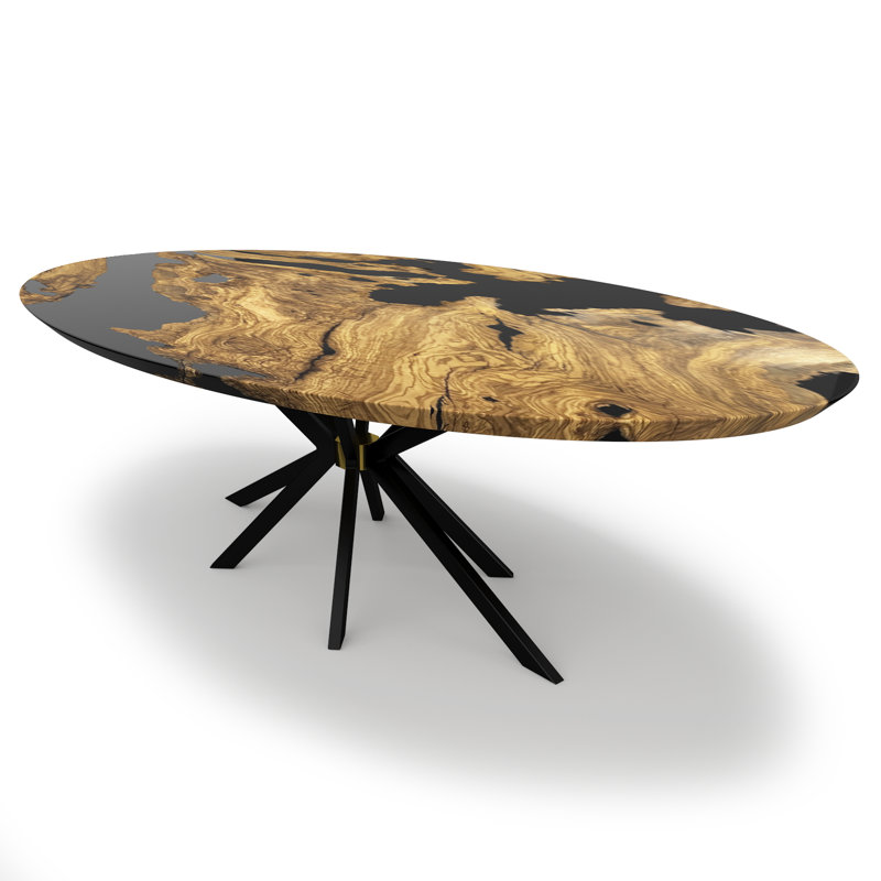 Salus Oval Dining Table, 48" W x 108.3" L