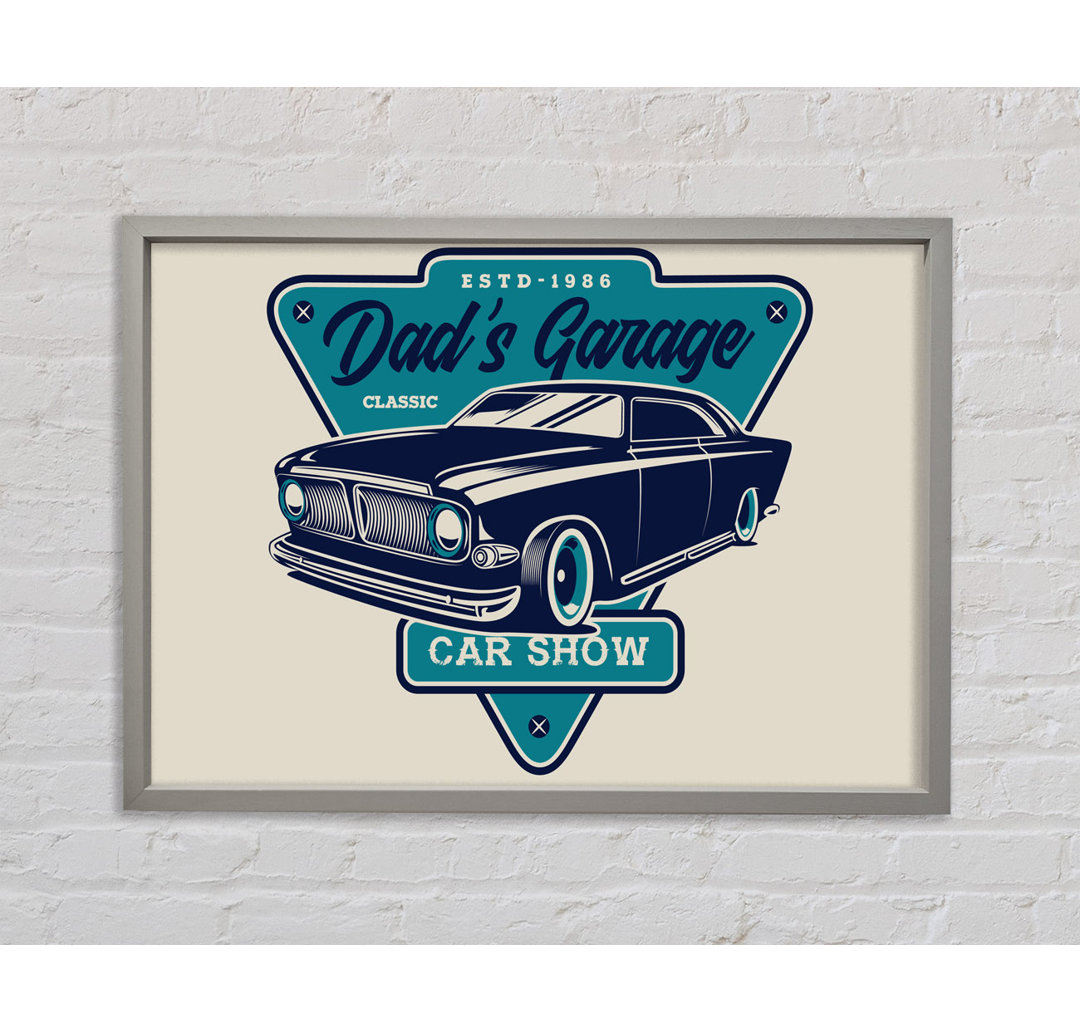 Dads Garage - Einzelner Bilderrahmen Kunstdrucke auf Leinwand