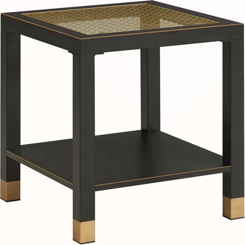 Table d'appoint carrée avec tablette