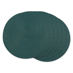 5 Pack Hunter Emerald Green Striped Satin Linen Napkins, Wrinkle