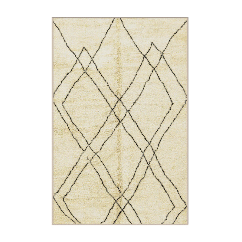 Tapis multicolore abstrait Alameddine, Rectangle 4 pi x 6 pi