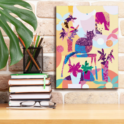 'Still Life With Two Cats' by Holly McGee Canvas Wal Art