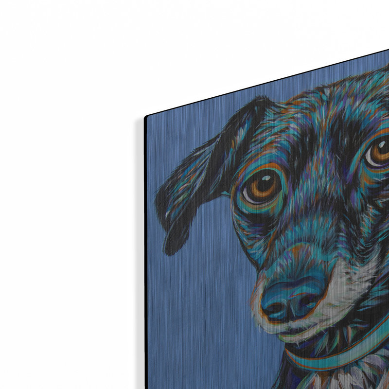 «Blue Black Hound» par Carolee Vitaletti, H 12 po x l 12 po