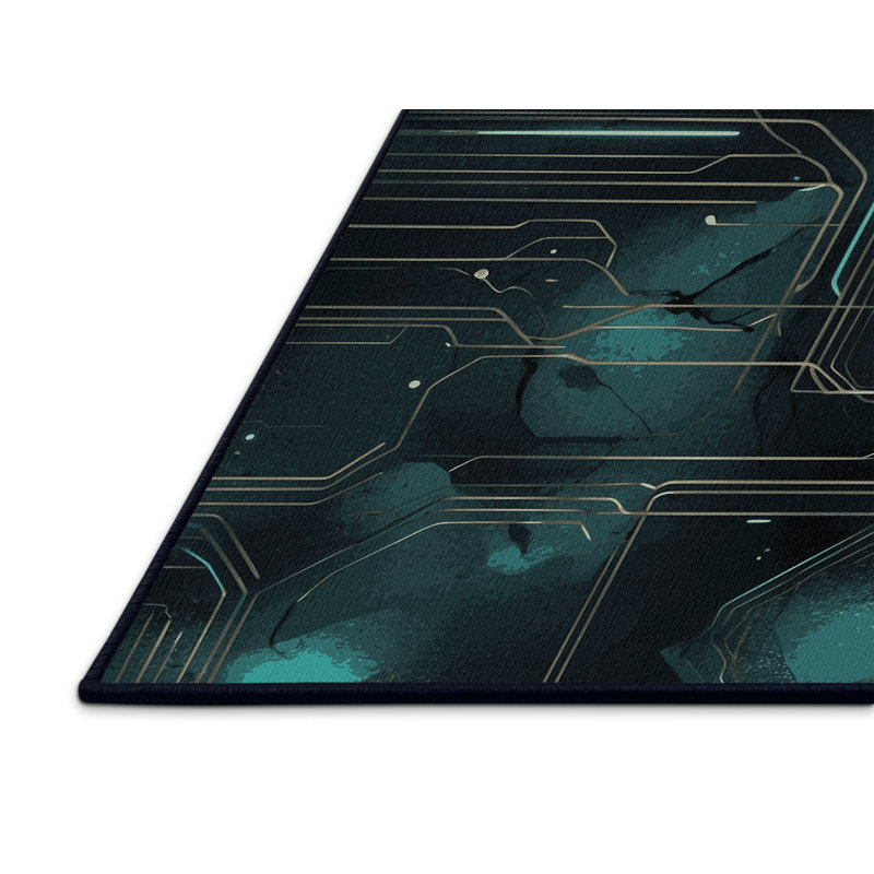 Orbit Fracture Rug, Square 7'