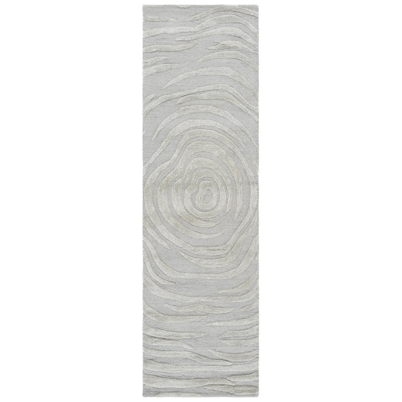 Glamour Hand Tufted Wool; Viscose; Cotton Abstract Indoor Rug, Runner 2'3" x 8'