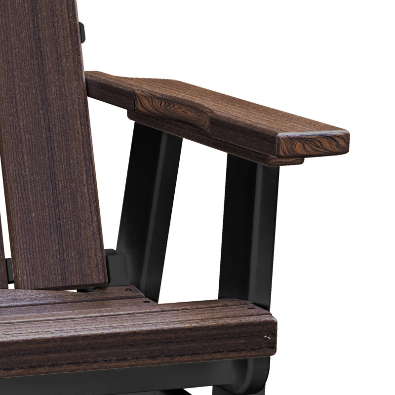 Brandon Swivel Glider , Brazilian Walnut/Black
